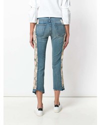 Женские голубые джинсы с цветочным принтом от Current/Elliott