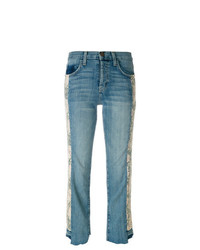 Женские голубые джинсы с цветочным принтом от Current/Elliott