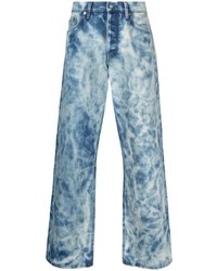 Мужские голубые джинсы с цветочным принтом от Sunflower