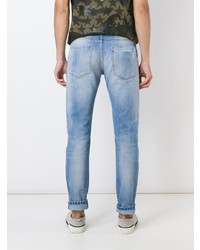 Мужские голубые джинсы с шипами от Valentino