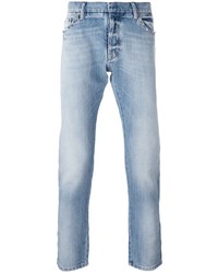 Мужские голубые джинсы с шипами от Valentino
