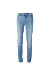 Голубые джинсы скинни со звездами от Givenchy