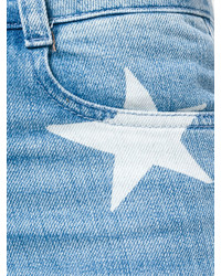 Голубые джинсы скинни со звездами от Stella McCartney