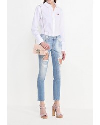 Голубые джинсы скинни от Atos Lombardini