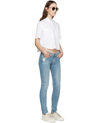 Голубые джинсы скинни от Rag & Bone