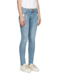 Голубые джинсы скинни от Rag & Bone