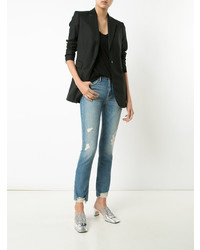 Голубые джинсы скинни от Mother