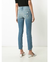 Голубые джинсы скинни от Mother