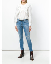 Голубые джинсы скинни от Dondup