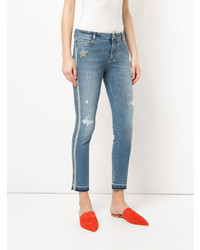 Голубые джинсы скинни от Ermanno Ermanno