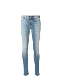 Голубые джинсы скинни от Emporio Armani