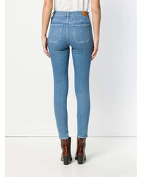 Голубые джинсы скинни от MiH Jeans