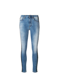 Голубые джинсы скинни от Marcelo Burlon County of Milan