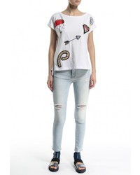 Голубые джинсы скинни от Pinko