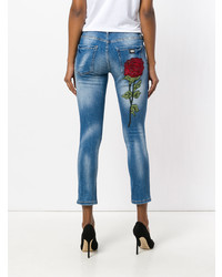 Голубые джинсы скинни от Philipp Plein