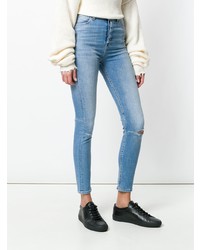 Голубые джинсы скинни от Unravel Project