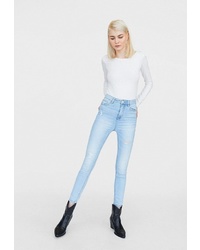 Голубые джинсы скинни от Stradivarius