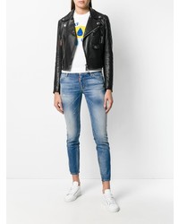 Голубые джинсы скинни от Dsquared2