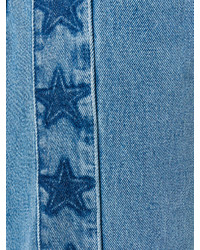 Женские голубые джинсы со звездами от Givenchy