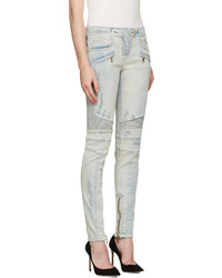 Женские голубые джинсы от Balmain