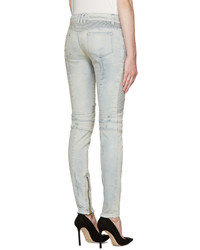 Женские голубые джинсы от Balmain