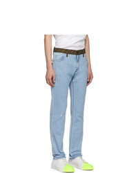 Мужские голубые джинсы от Fendi