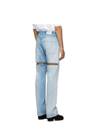 Мужские голубые джинсы от Random Identities