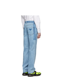 Мужские голубые джинсы от Prada