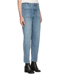 Женские голубые джинсы от Helmut Lang