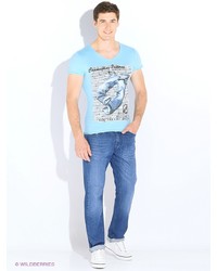 Мужские голубые джинсы от F5