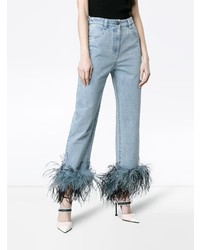 Женские голубые джинсы от Prada