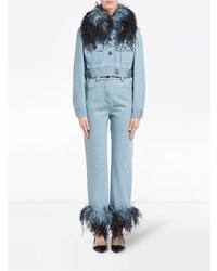 Женские голубые джинсы от Prada