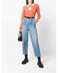 Мужские голубые джинсы от KAPITAL