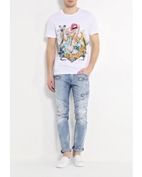 Мужские голубые джинсы от Just Cavalli