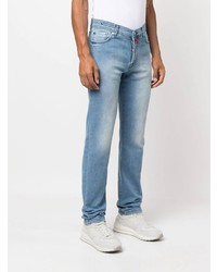 Мужские голубые джинсы от Kiton