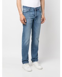 Мужские голубые джинсы от Kiton