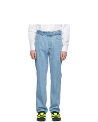 Мужские голубые джинсы от Prada