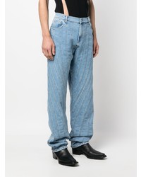 Мужские голубые джинсы от Mugler