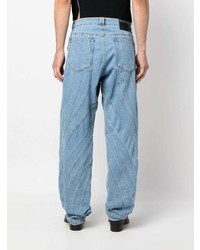 Мужские голубые джинсы от Mugler