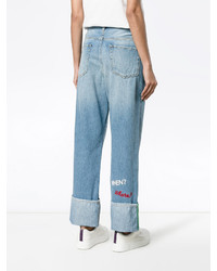 Женские голубые джинсы от Mira Mikati