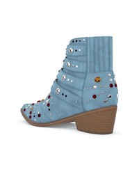 Голубые замшевые ботильоны с украшением от Toga Pulla