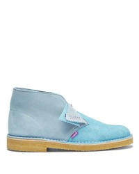 Голубые замшевые ботинки дезерты от Clarks Originals