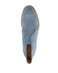 Голубые замшевые ботинки дезерты от Paul Smith