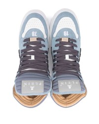 Мужские голубые замшевые высокие кеды от Philipp Plein