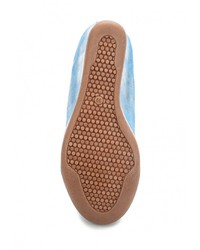 Голубые замшевые кроссовки на танкетке от Burlesque