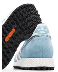 Мужские голубые замшевые кроссовки от adidas