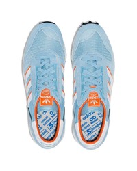 Мужские голубые замшевые кроссовки от adidas