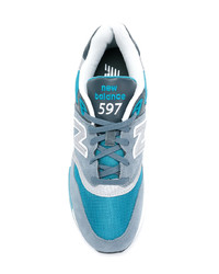 Мужские голубые замшевые низкие кеды от New Balance