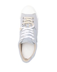 Мужские голубые замшевые низкие кеды от Maison Margiela