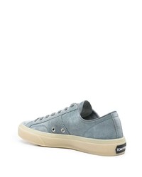 Мужские голубые замшевые низкие кеды от Tom Ford